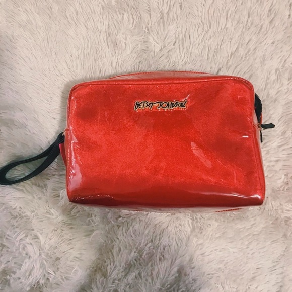 Betsey Johnson Handbags - Betsey Johnson Red Cosmetic Bag